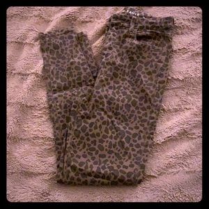 High Waisted Leopard Print Jeggings